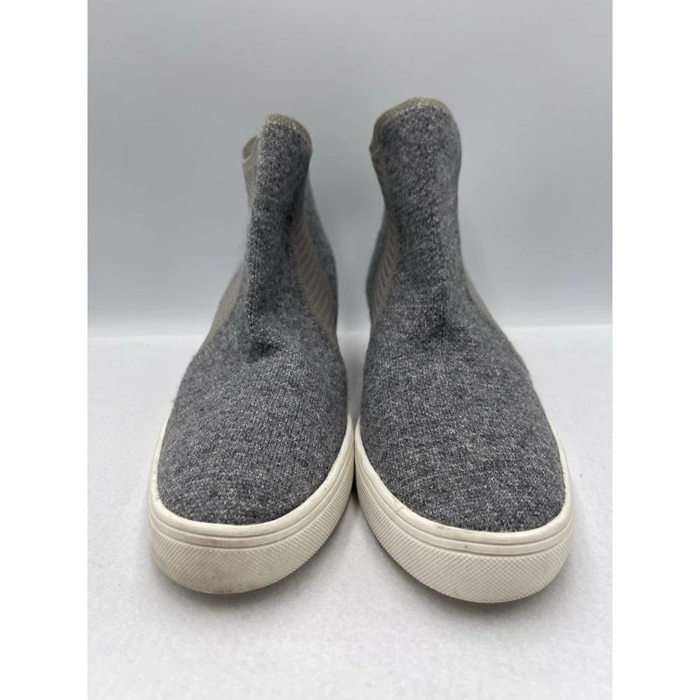 MIA‎ Womens Grey Knit Slip On Wedge  Sneakers 8.5